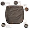 Classic Accessories Ravenna Water-Resistant 25x25x5" Patio Seat Cushion Cover, Dark Taupe 60-419-015101-RT - alternate 9